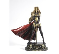 Lady Death Faux Bronze Statue Traditional Brown Gold 34 cm